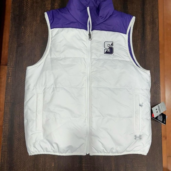 Under Armour Jackets & Blazers - Under Armour Purple and White Women's Vest
